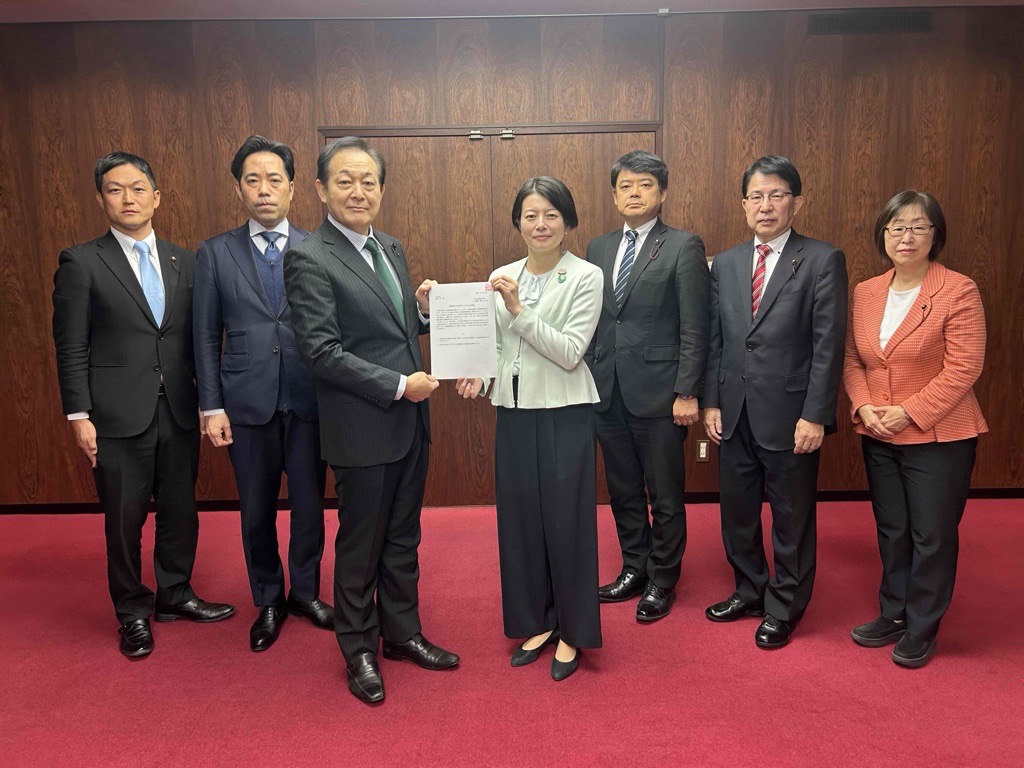 「森澤区長に申入れ」